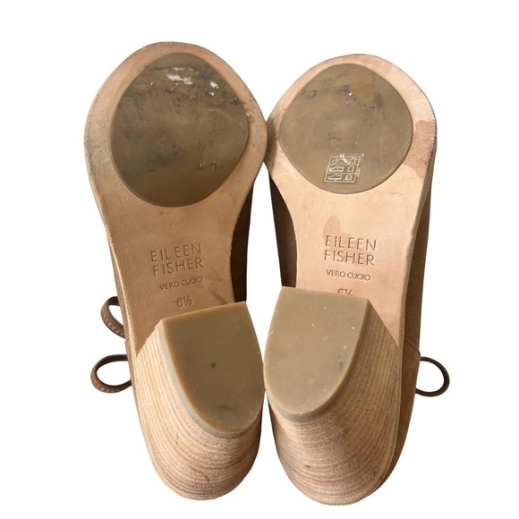 Eileen Fisher Nubuck James Elastic Multi Strappy Block Sandals Size 6.5 - Picture 6 of 9